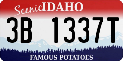 ID license plate 3B1337T