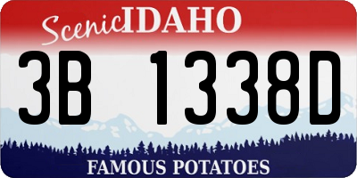 ID license plate 3B1338D