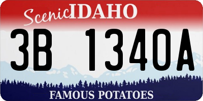ID license plate 3B1340A