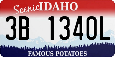 ID license plate 3B1340L