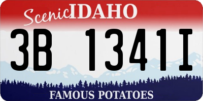 ID license plate 3B1341I
