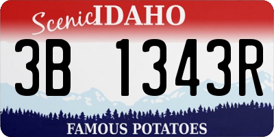 ID license plate 3B1343R