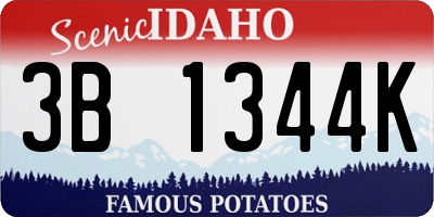 ID license plate 3B1344K