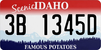 ID license plate 3B1345D