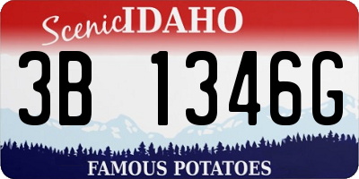 ID license plate 3B1346G