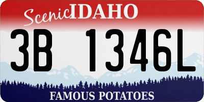 ID license plate 3B1346L