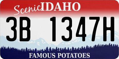 ID license plate 3B1347H