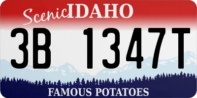 ID license plate 3B1347T