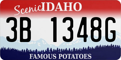 ID license plate 3B1348G