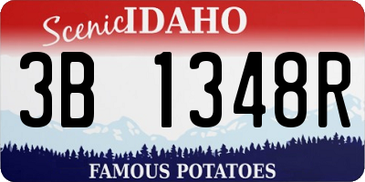 ID license plate 3B1348R