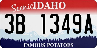ID license plate 3B1349A
