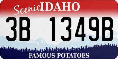 ID license plate 3B1349B