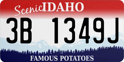 ID license plate 3B1349J
