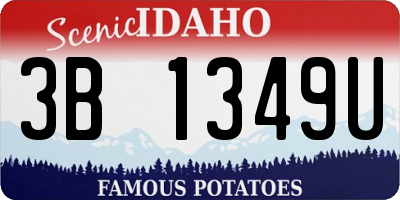 ID license plate 3B1349U