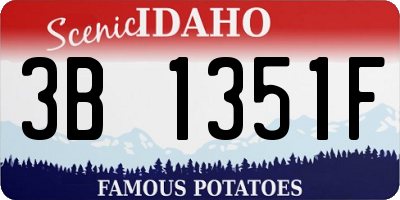ID license plate 3B1351F