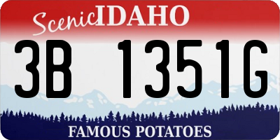 ID license plate 3B1351G
