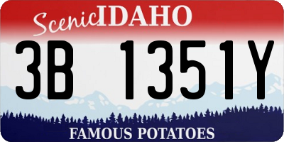 ID license plate 3B1351Y