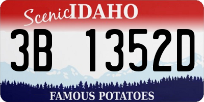 ID license plate 3B1352D