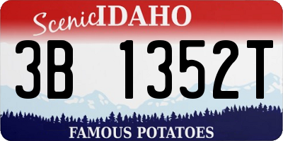 ID license plate 3B1352T