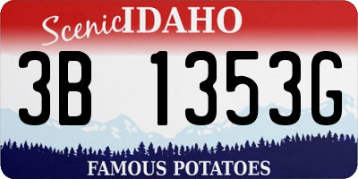 ID license plate 3B1353G