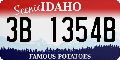 ID license plate 3B1354B