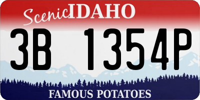 ID license plate 3B1354P