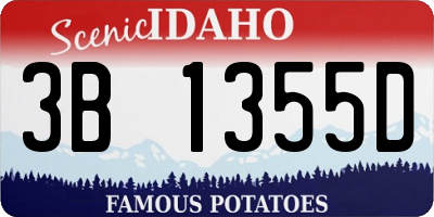 ID license plate 3B1355D