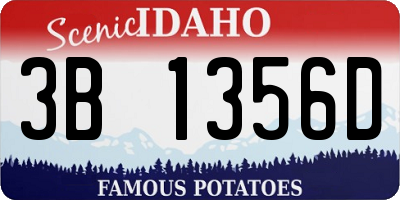ID license plate 3B1356D