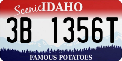 ID license plate 3B1356T