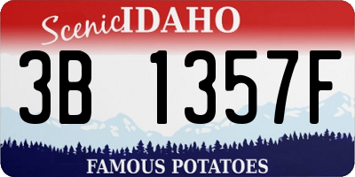 ID license plate 3B1357F