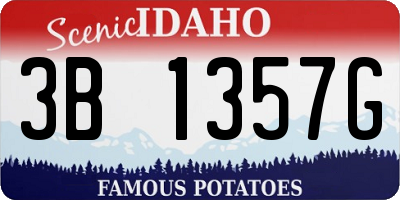 ID license plate 3B1357G