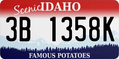 ID license plate 3B1358K