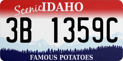 ID license plate 3B1359C