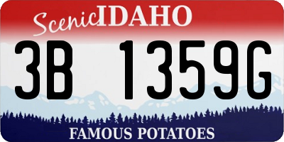 ID license plate 3B1359G