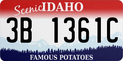 ID license plate 3B1361C