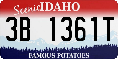 ID license plate 3B1361T