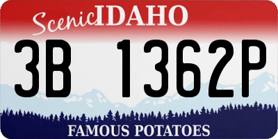 ID license plate 3B1362P