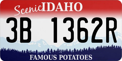 ID license plate 3B1362R