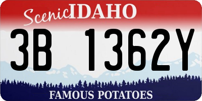 ID license plate 3B1362Y