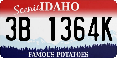 ID license plate 3B1364K