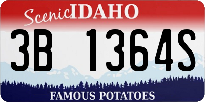 ID license plate 3B1364S
