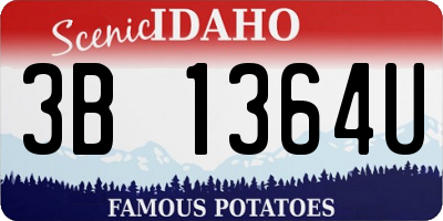 ID license plate 3B1364U