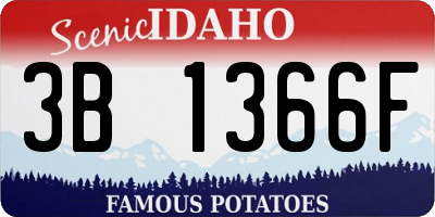 ID license plate 3B1366F