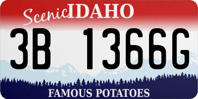 ID license plate 3B1366G