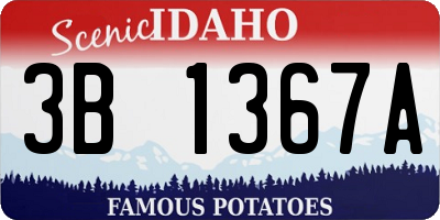 ID license plate 3B1367A