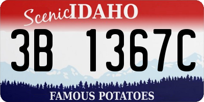 ID license plate 3B1367C