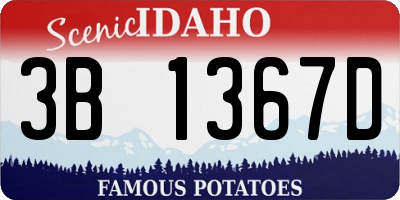 ID license plate 3B1367D