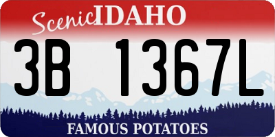 ID license plate 3B1367L