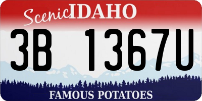 ID license plate 3B1367U