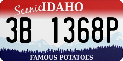 ID license plate 3B1368P